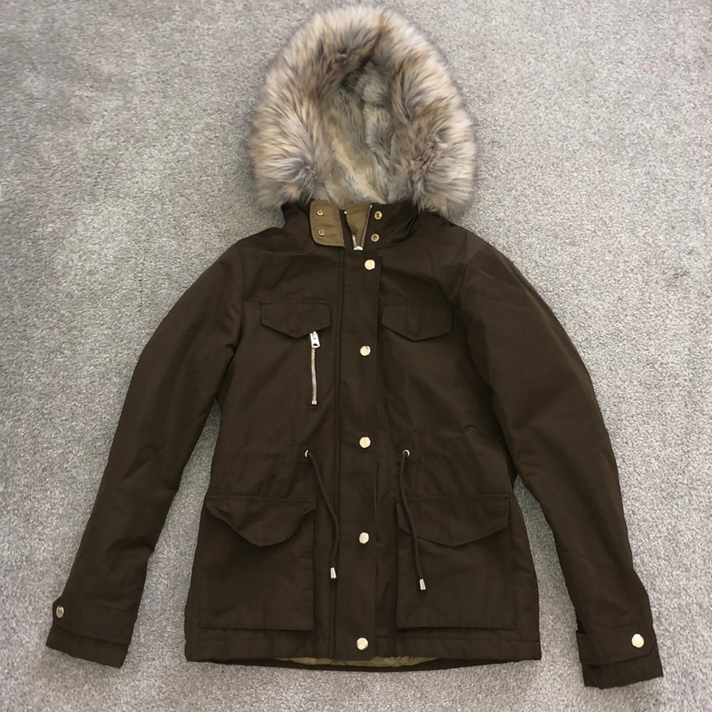 Topshop, brown coat